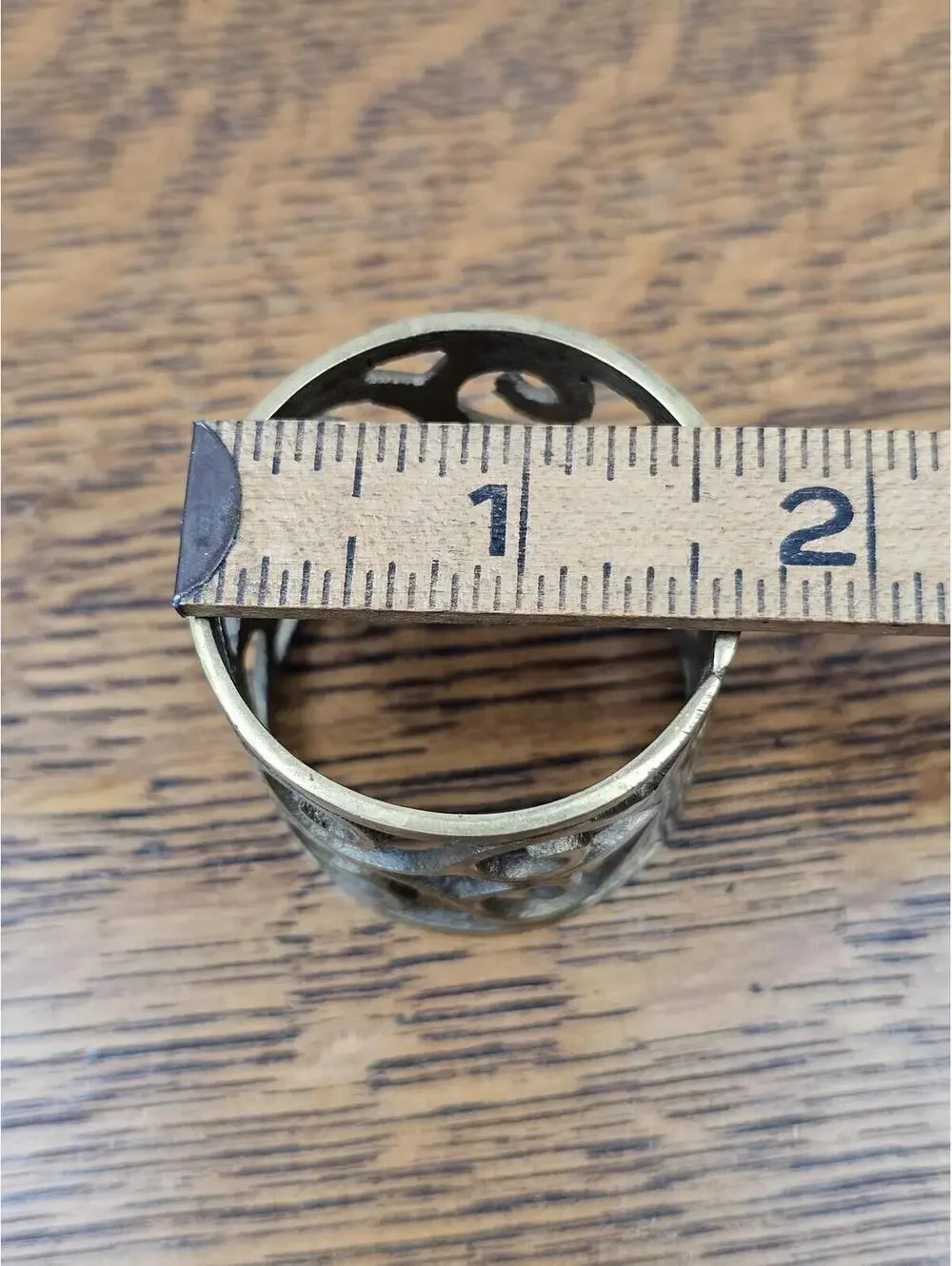 Vintage Brass Napkin Rings Set of 4 Scroll Filigree Table Decor